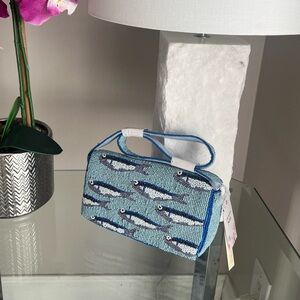 NWT Sardine Fish Made in India Beaded Bag